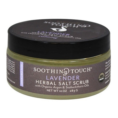 Soothing Touch Organic Herbal Salt Scrub Calming Lavender 10 Oz